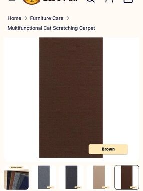 Multifunctional Cat Scratching Carpet - Brown